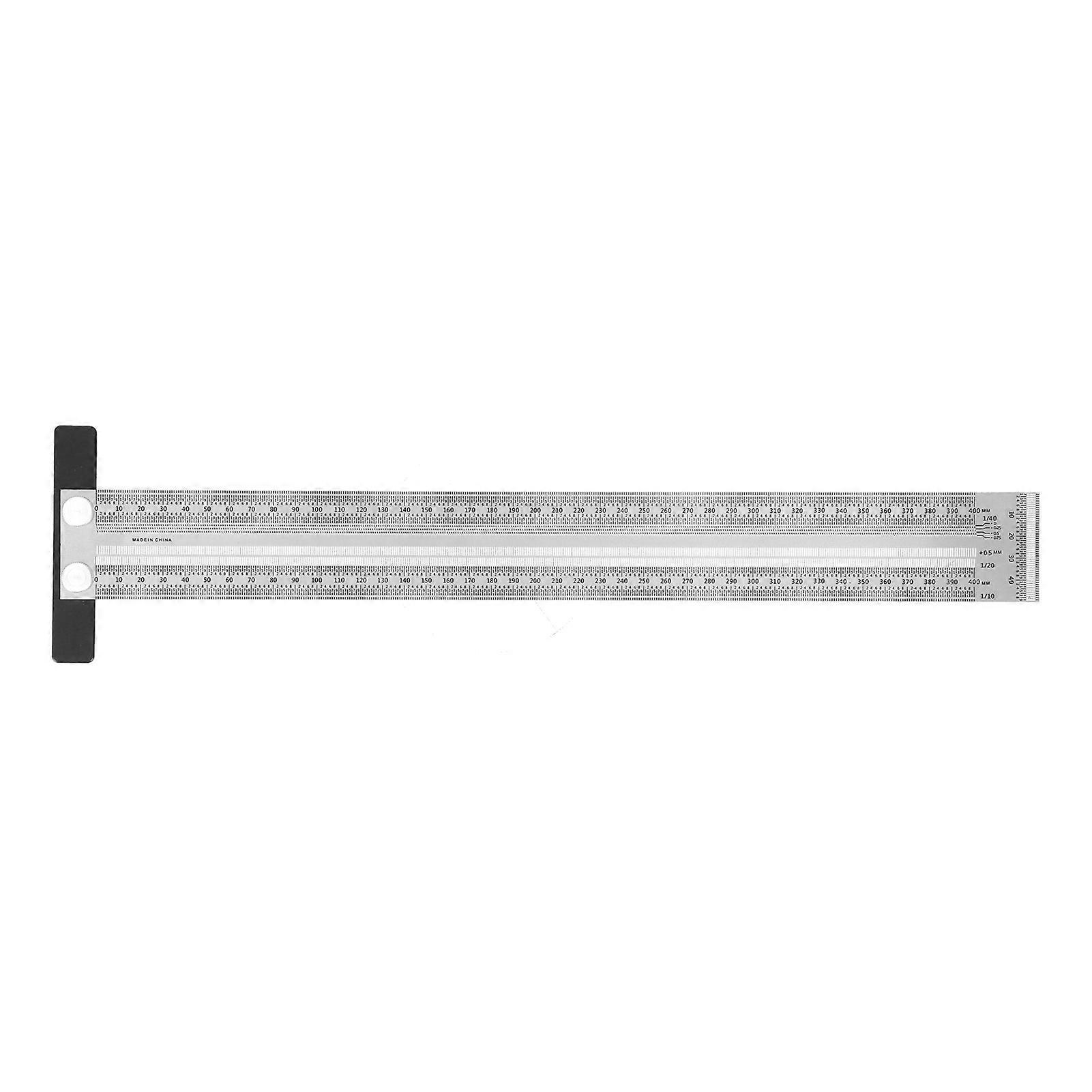 Woodworking Scribing T Rules Accuracy Marking Positioning Scribing T Ruler for Woodworking Measuring Decoration Design400mm T Ruler