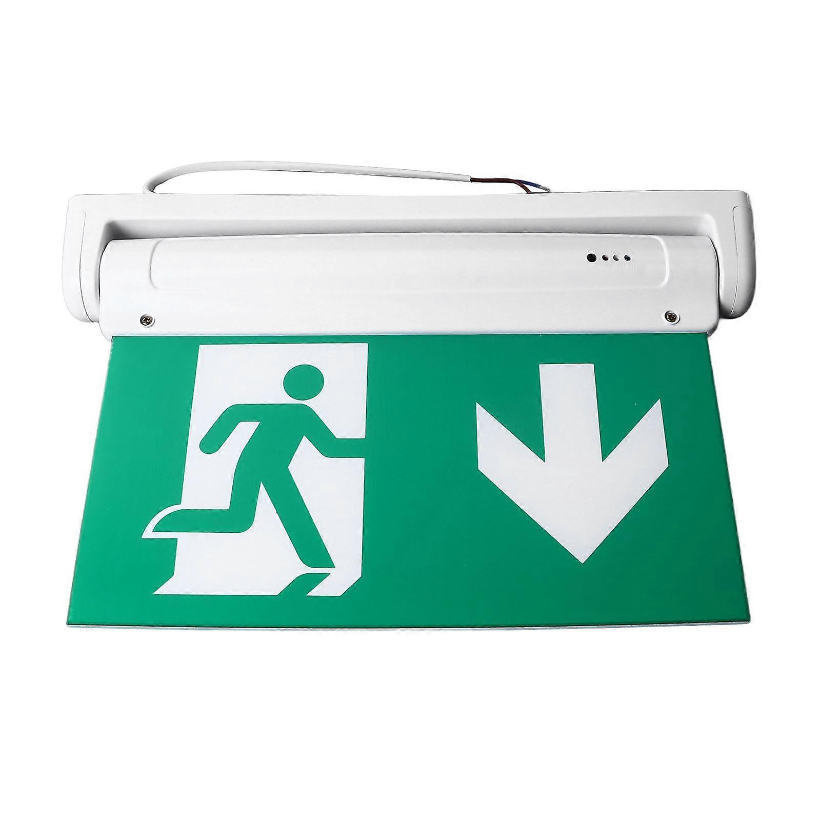 Exit Sign LED Battery Powered Emergency Safety Facilities Acrylic ABS Green AC85265V