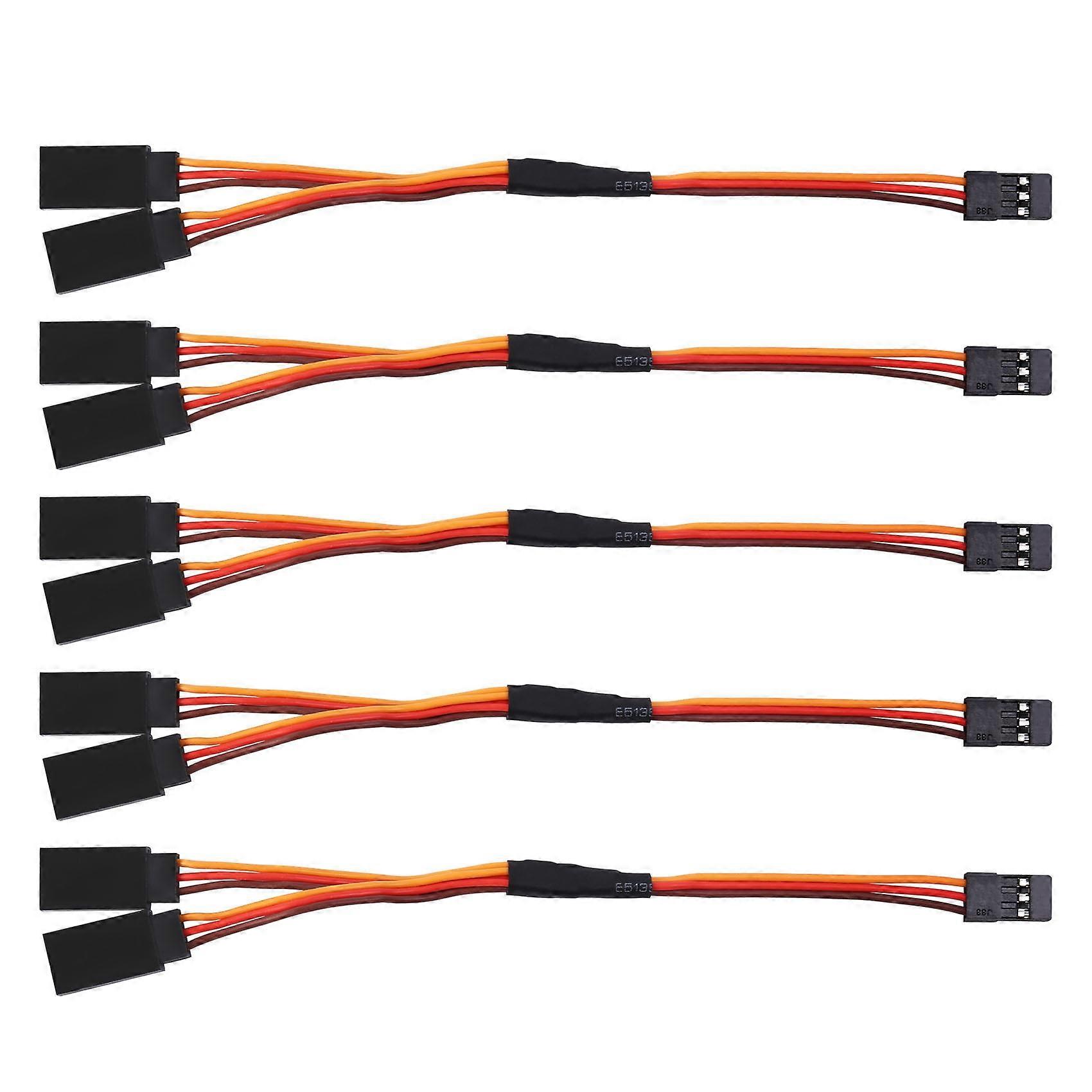 5Pcs 150mm Y Type Extended Line Extension Lead Wire Cable For Futaba Jr Y Harness Servo Lead Extens