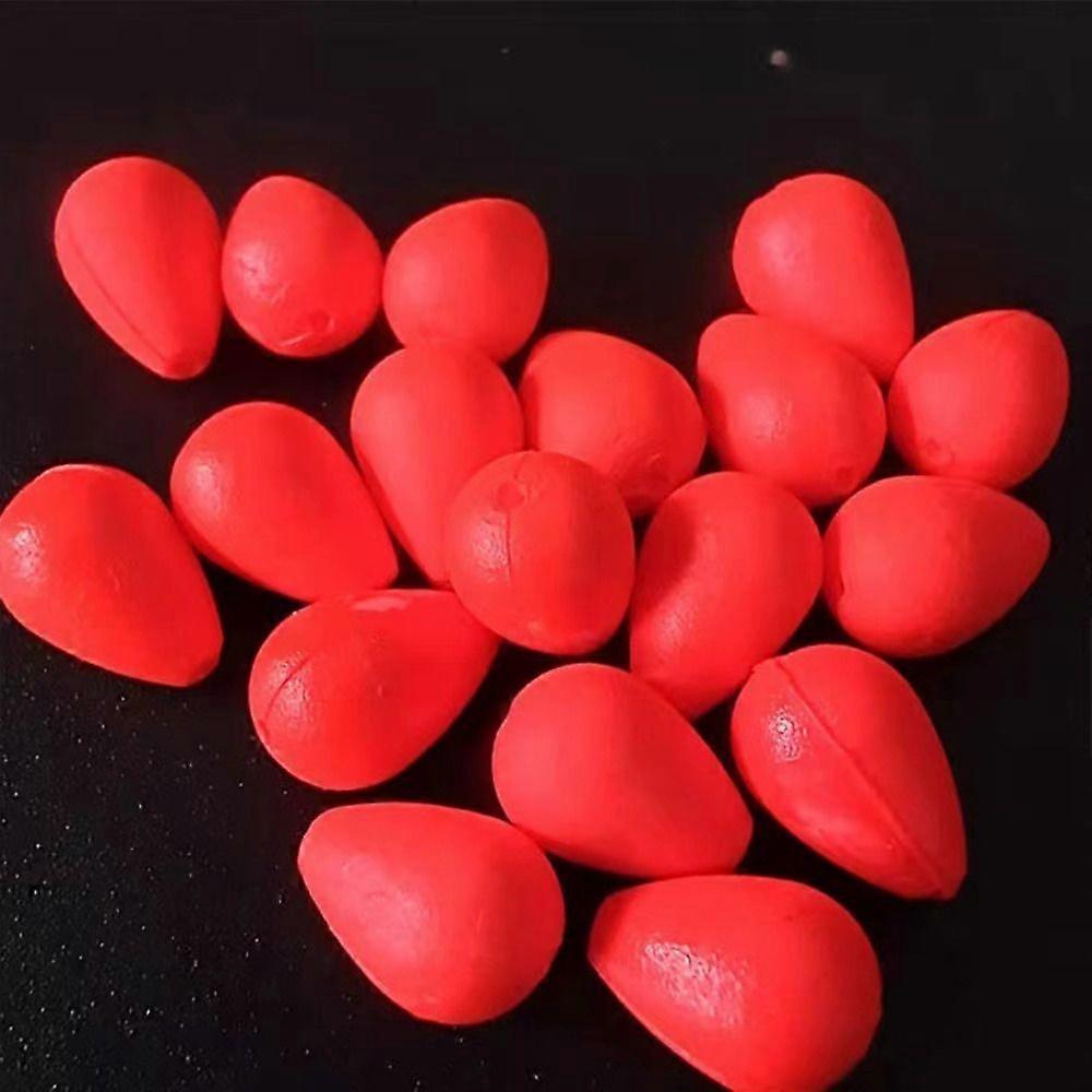 Red/Yellow Eye-catching Beans Moveable Red/Yellow Float Tail Foaming Soybean Fishing Signal Sender for Fishing Tackle