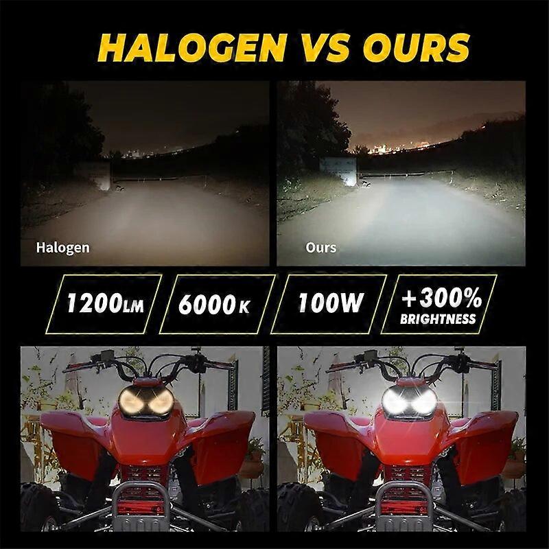 For YAMAHA GRIZZLY 660 400 450 350 125 LED Headlight Bulbs 100W
