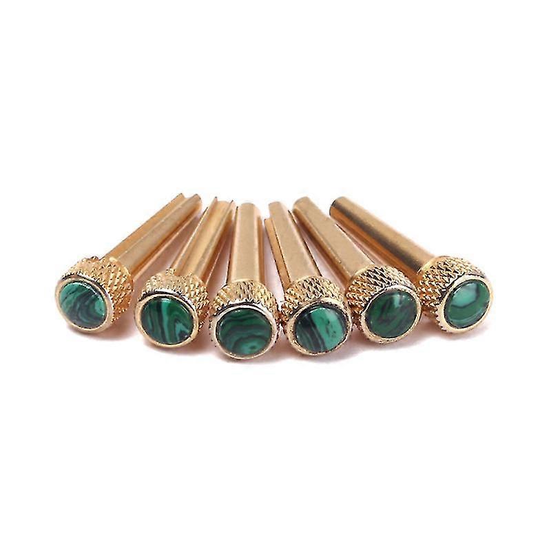 Brass & Abalone Dot Bridge Pins For Guitar Accessory Use