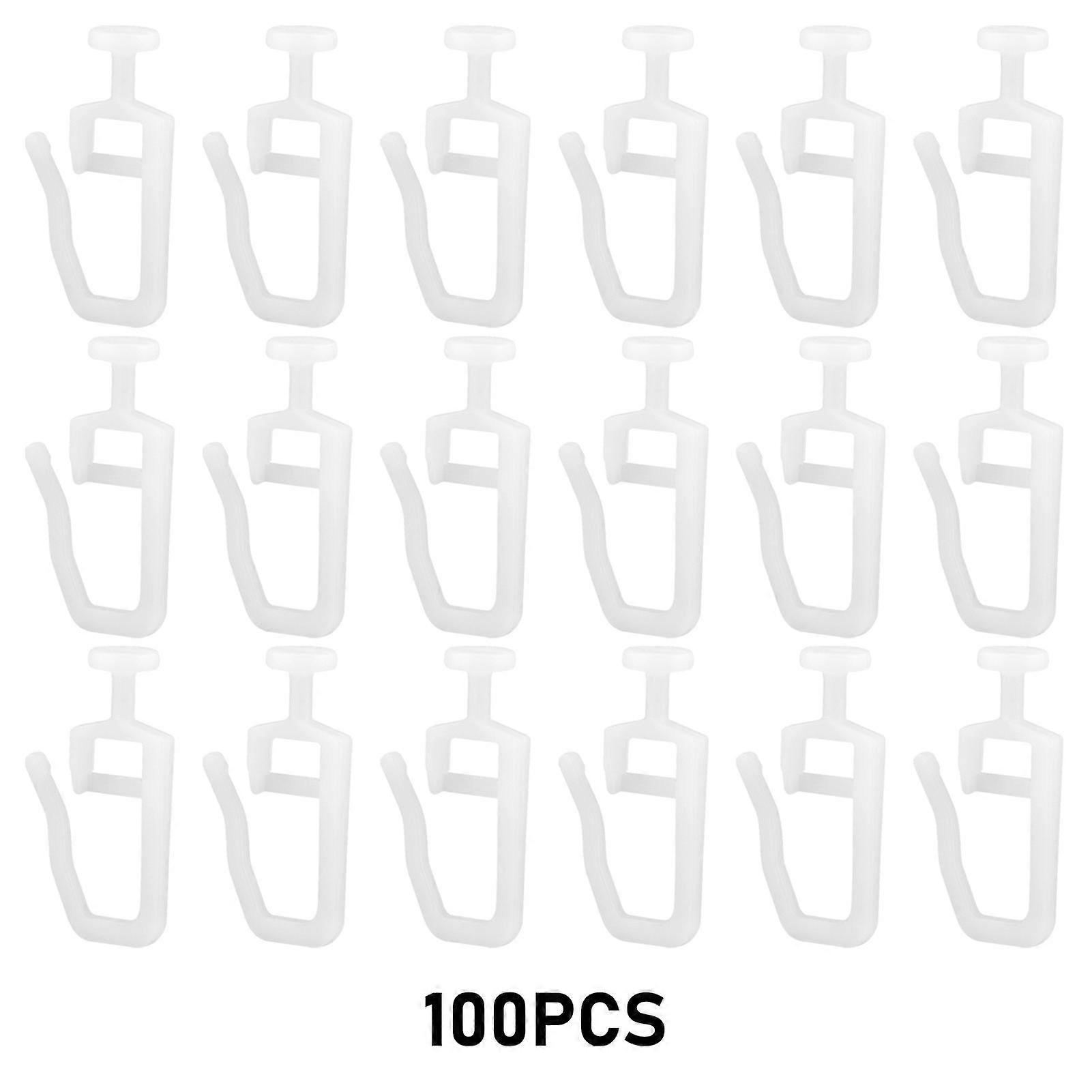 100pcs Home 6mm Head Window Hardware Curtain Rail Slider With Pleated