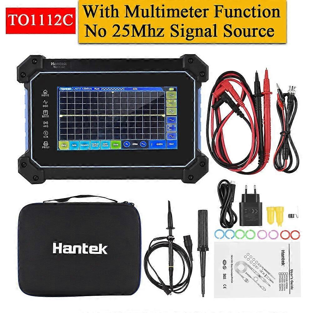 Hantek TO1112 Rechargeable Oscilloscope Multimeter 2-Channel 110MHz Bandwidth 250MSa/S Sampling Rate 8M Storage Depth 7 inch