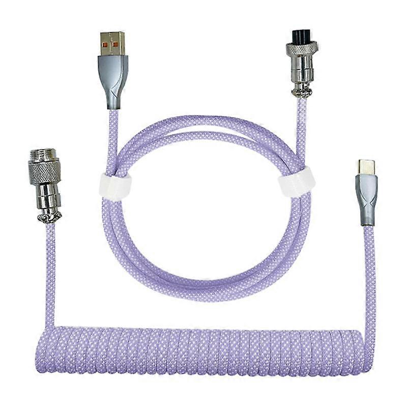 Type-C to USB Data Cable Mechanical Keyboard Coiled Cable Airline Cable Gaming Keyboard Cable Sprin