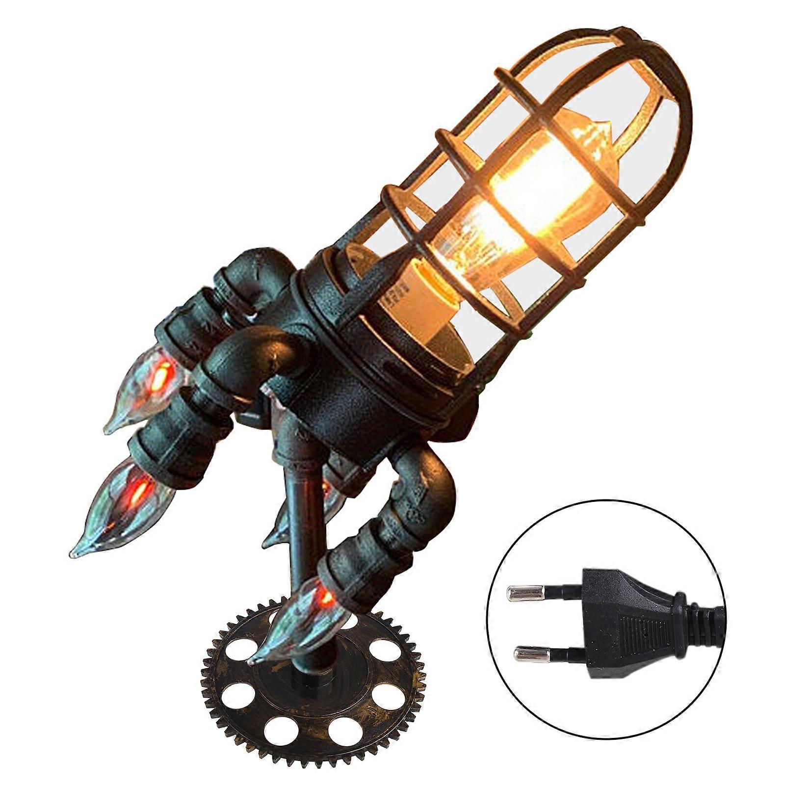 Vintage Steampunk Flame Rocket Light Simulation Flame LED Bulb US/UK/EU/AU Plug