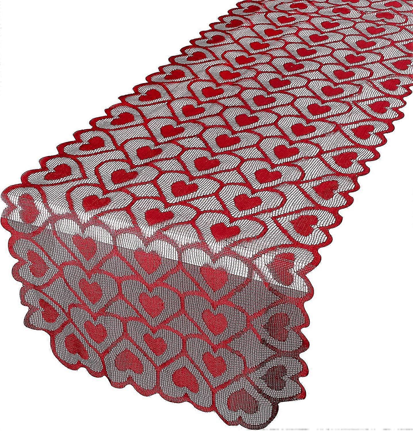 Valentine's Day Table Runner Red Love