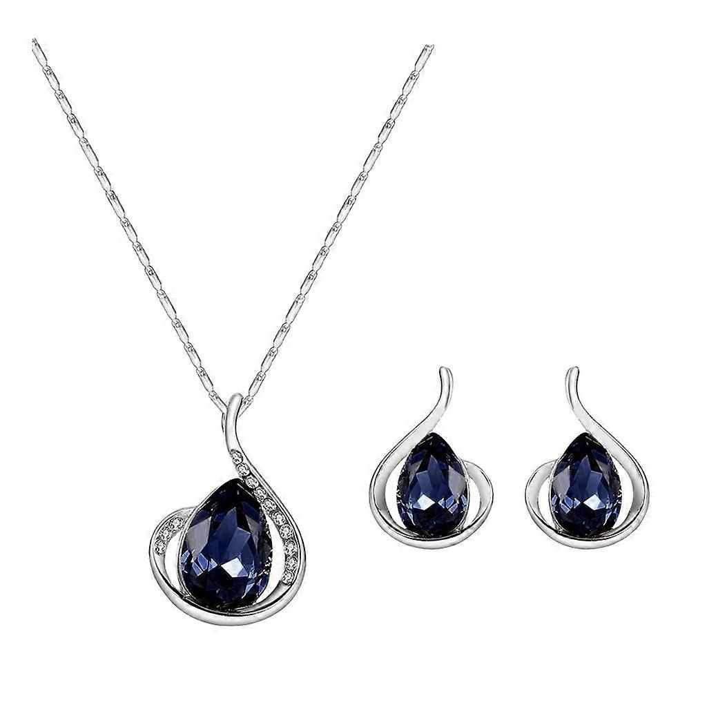 Earrings Necklace Suit Shiny Set