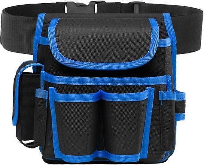 Electrician Pouch, Professional Tool Bag, Hardware Tools Belt Bag, Adjustable Tool Holder Belt Bag with Multiple Pockets for Tools Hammer Flashlight