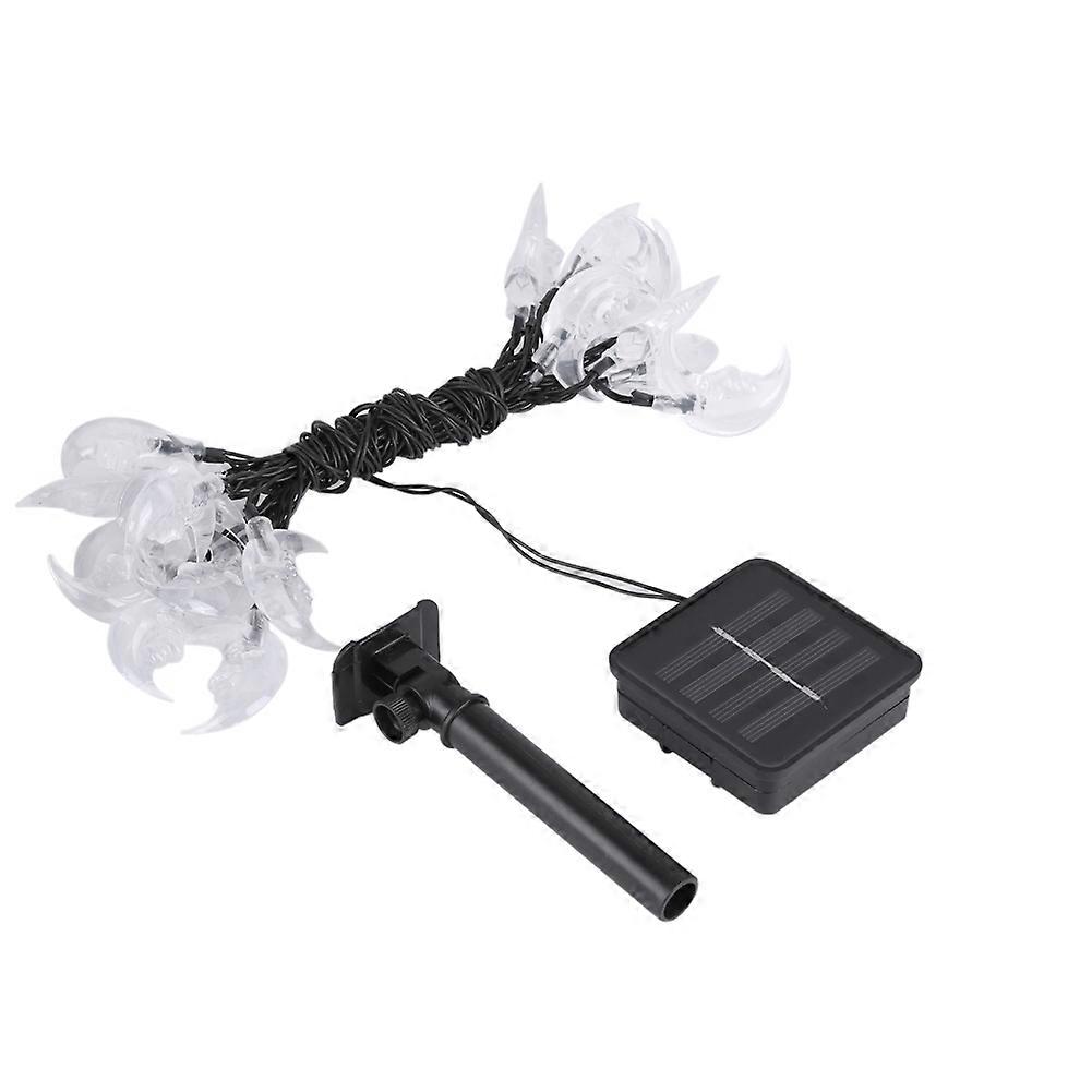 Moon Pattern Solar Powered 20LED String Lights Home Garden Yard Party Lamp Decor (Colorful)
