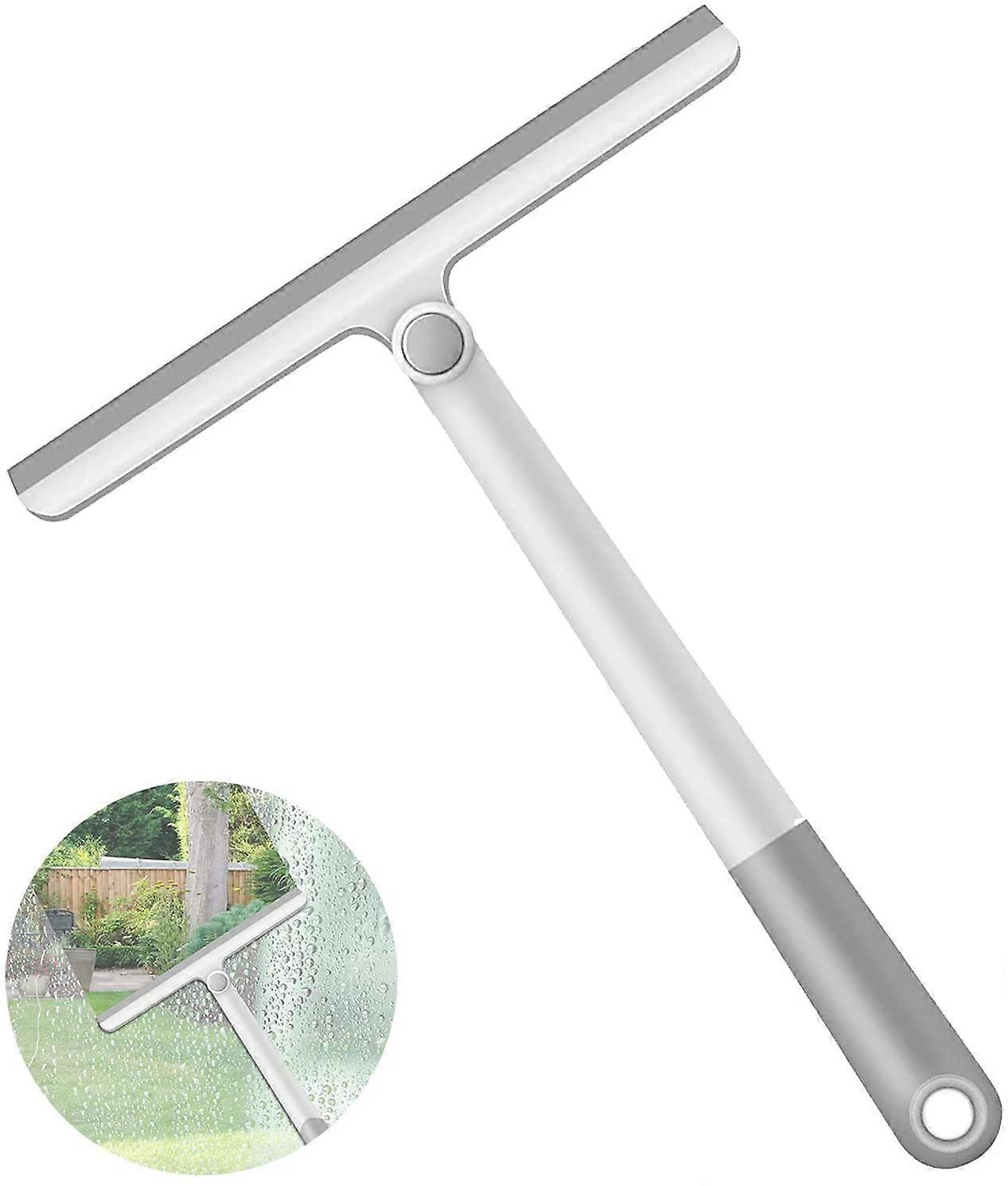 Shower Squeegee, 360 Rotatable Extended Handle Multipurpose(Gray)