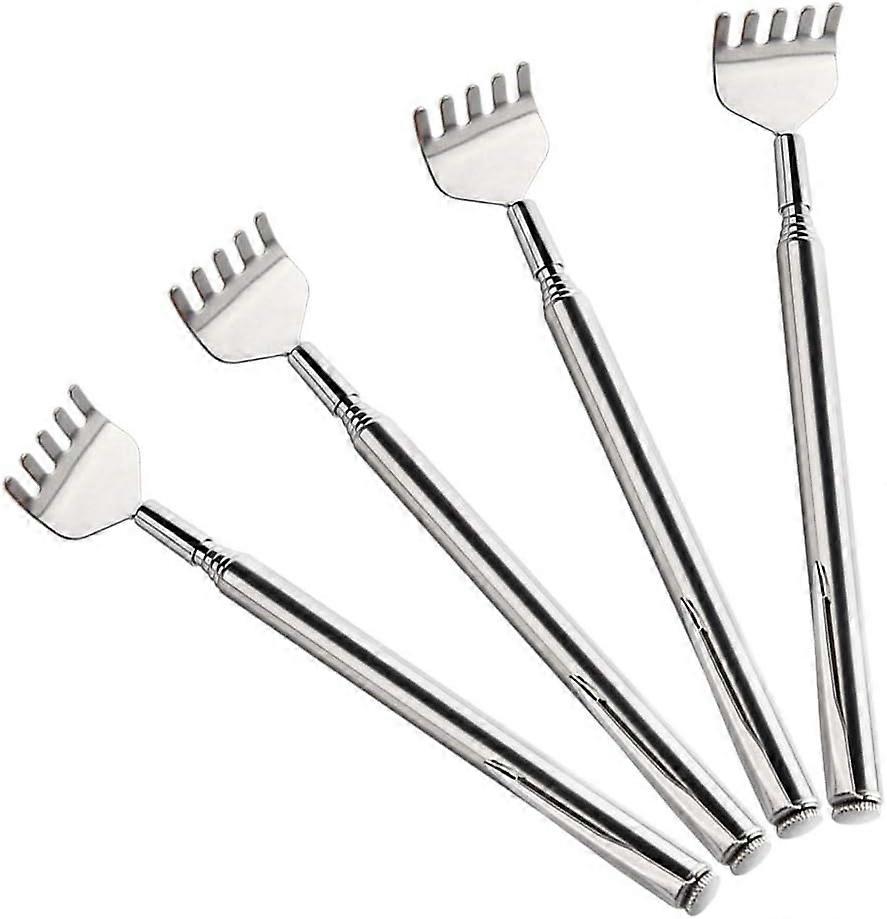 4 Pack Stainless Steel  Back Scratcher Extendable