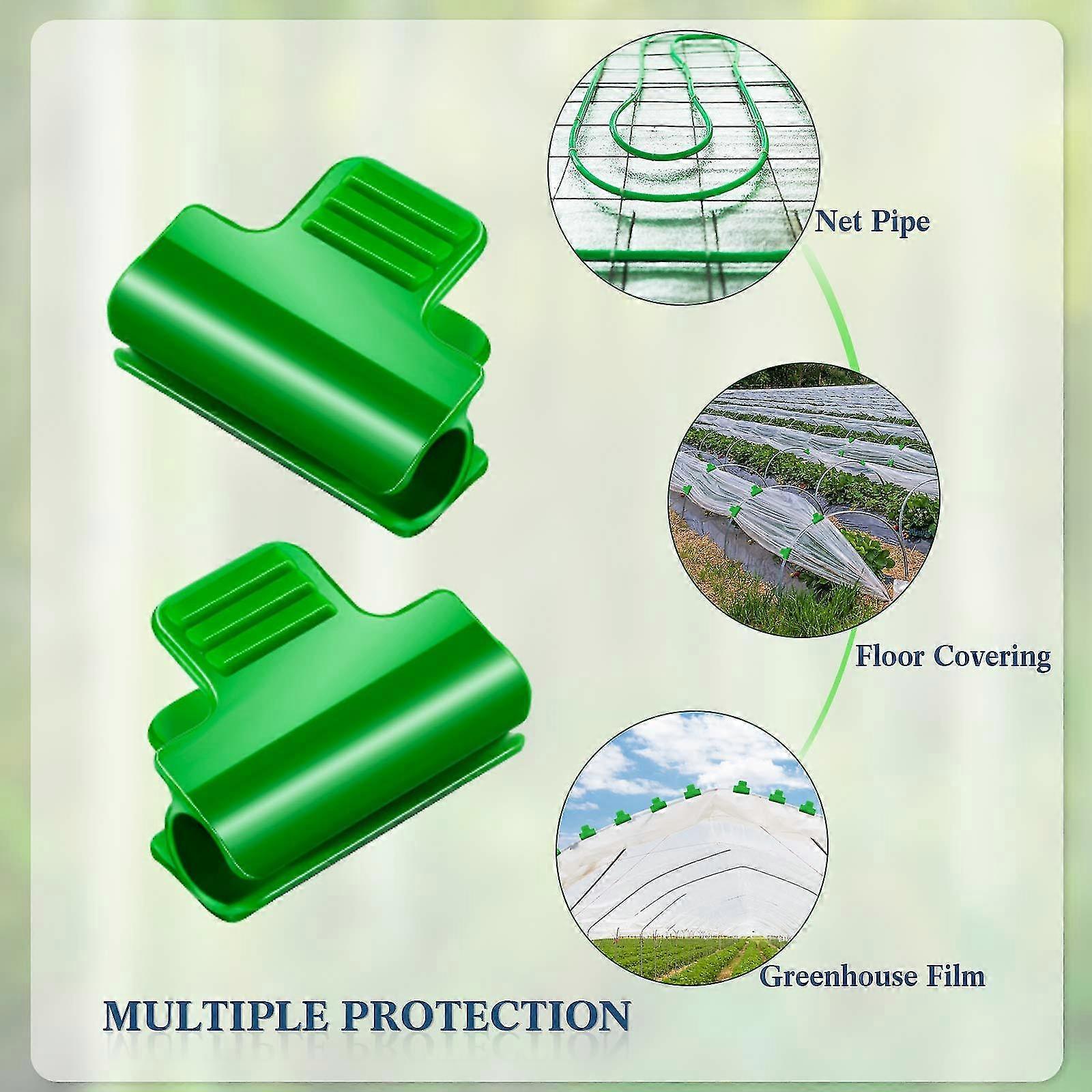 thumbnail image 2 of 30 Pcs Greenhouse Clamps - 11mm Plastic Clips For Film, Netting, Hoops, Tunnels (Fits 11mm/0.43" Tubes) 2 of 14