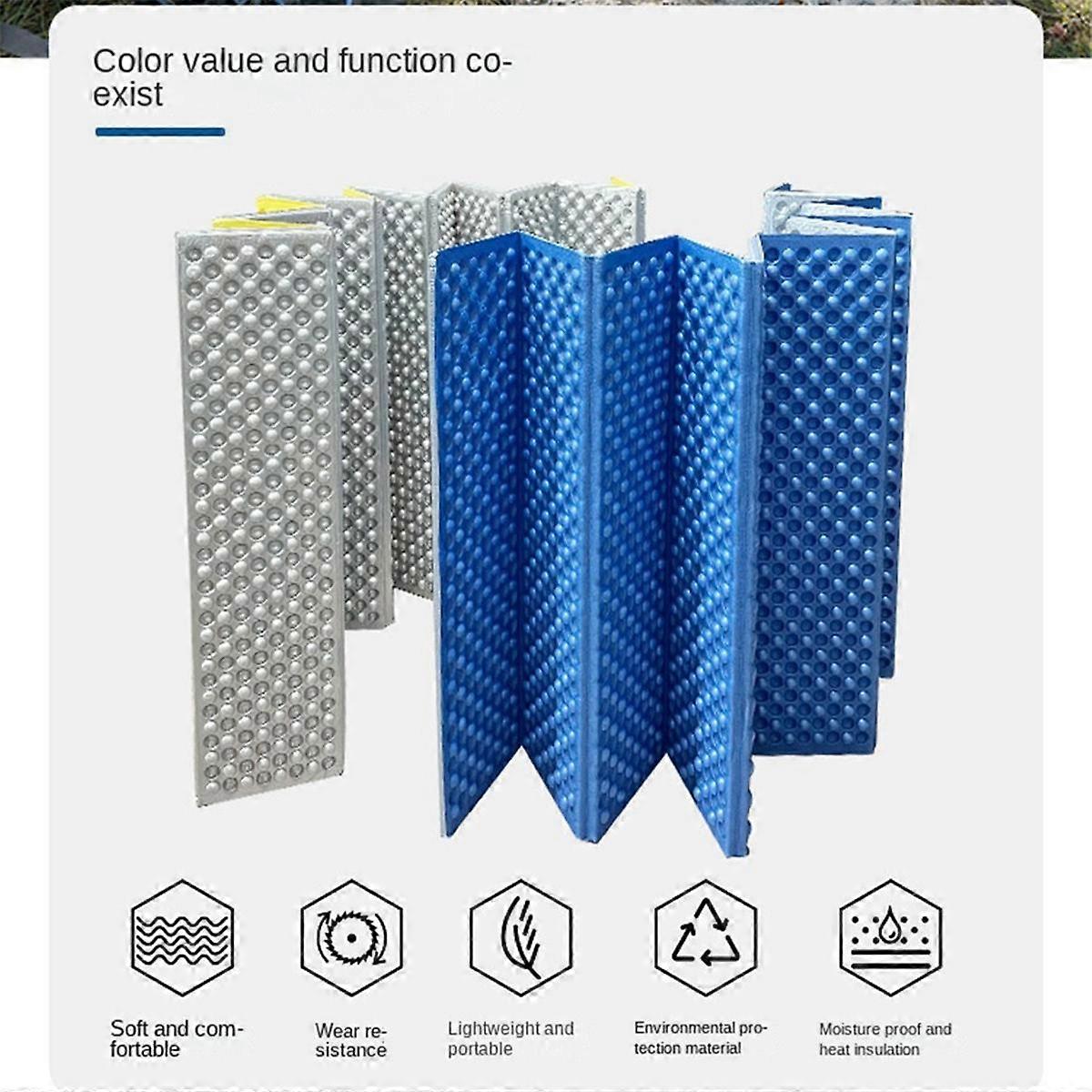 Tapis de camping, matelas de couchage portable, matelas en mousse pour pique-nique, équipement de randonnée, jaune