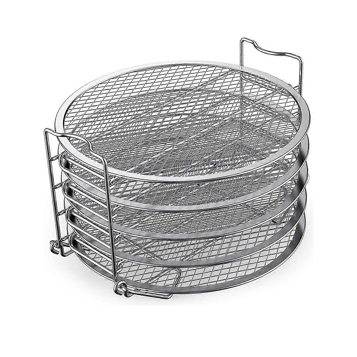 5-Layers Rack Stainless Steel Stackable Grid Grilling Rack for Ninja Foodi 6.5 QT / 8 QT Basket Tra