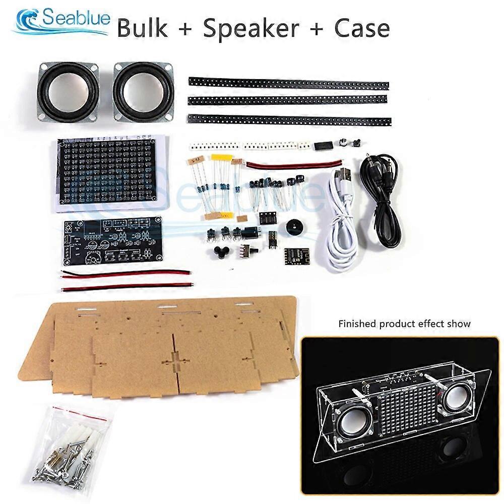 DC 5V USB DIY Bluetooth Speaker Production Kit Music Voice Control LED Spectrum Electronic Soldering Project Electronic Kit