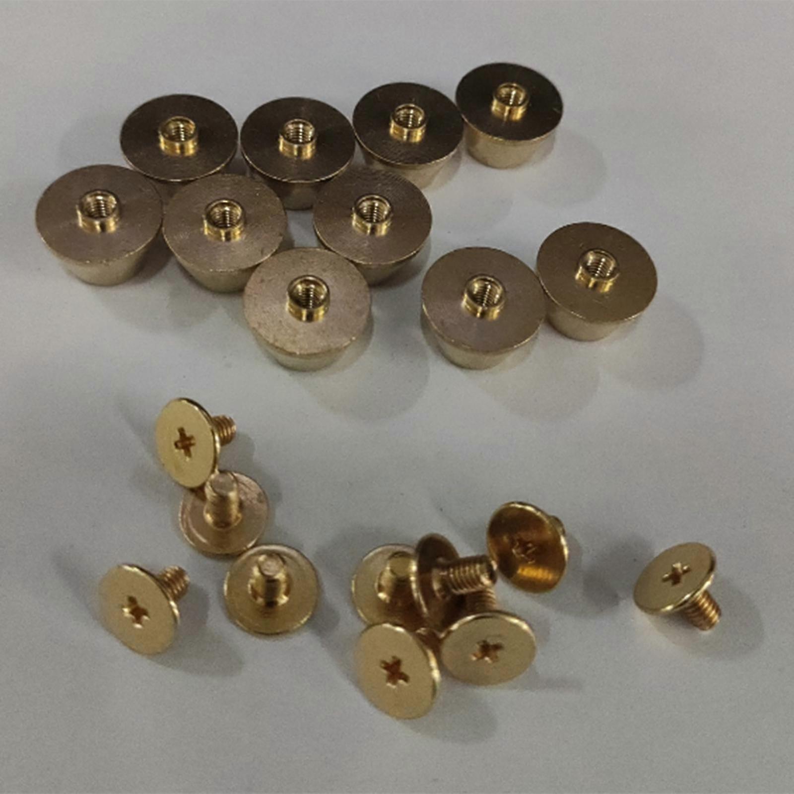 10Pcs Iron Metal Nail Rivet Stud Screw Round Head  Button 11.5mm