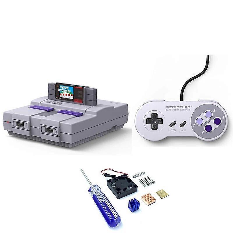 Retroflag SUPERPi CASE-J/CASE-U Snes Game Cartridge with Coolling Fan+Heatsink for Raspberry Pi 3B Plus (3B+)/3B