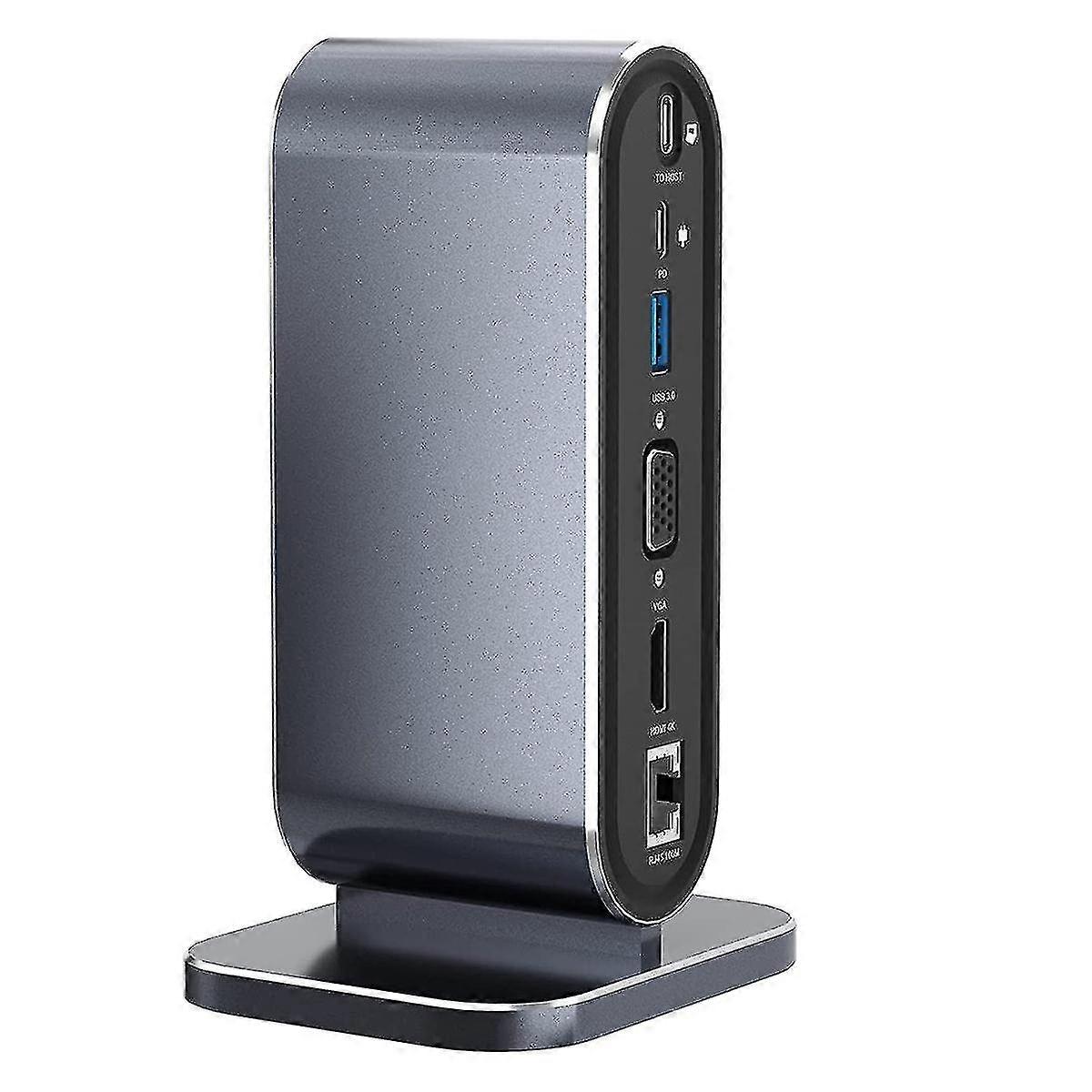 12-in-1 USB-C-Dockingstation USB-C-Hub-Dockingstation Laptop-Display-Dockingstation USB 3.0-Adapter für Win