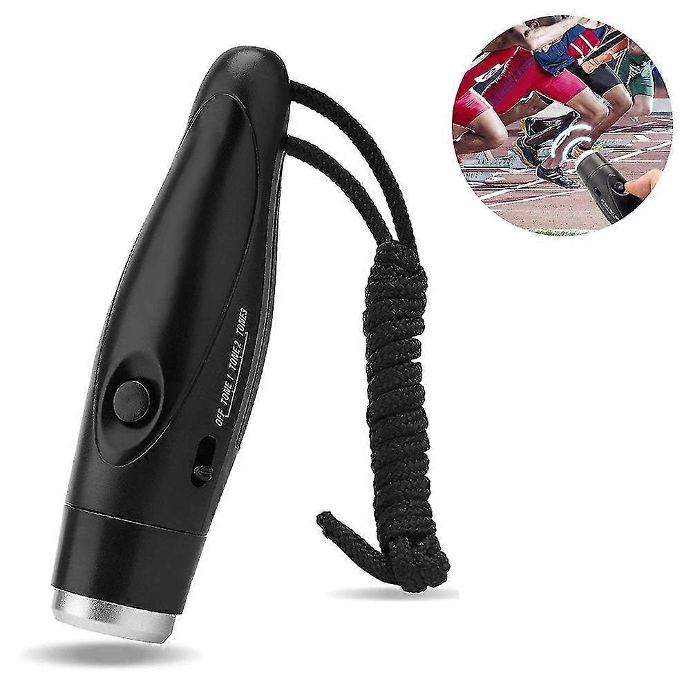 Three-tone Electronic Whistle With Handheld Survival Whistle Electric Whistle With 3 Ton black