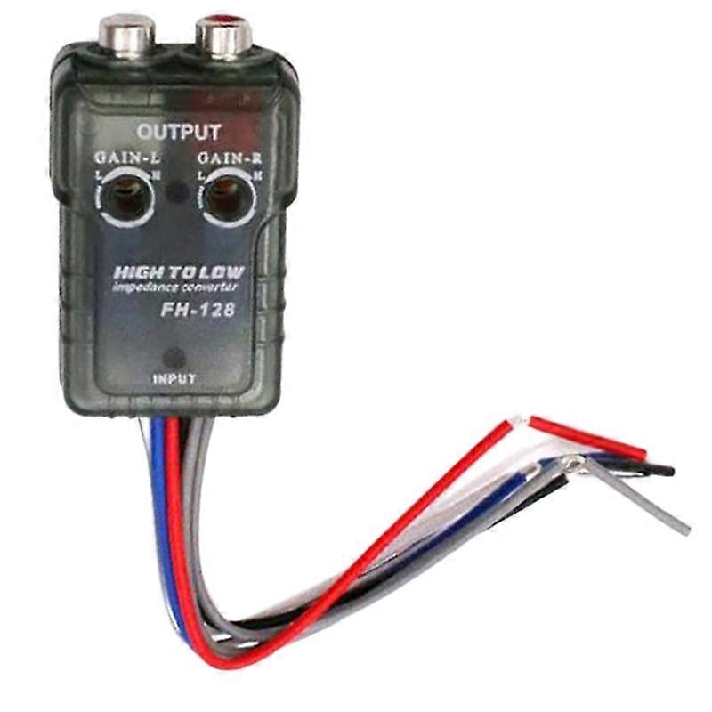High Level Speaker Signal to Low Level RCA Adapter Car Audio High to Low Subwoofer Audio Converter