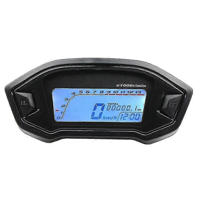 Universal Motorcycle Lcd Digital Speedometer Gps Tachometer Odometer Speedometer1pcs-black