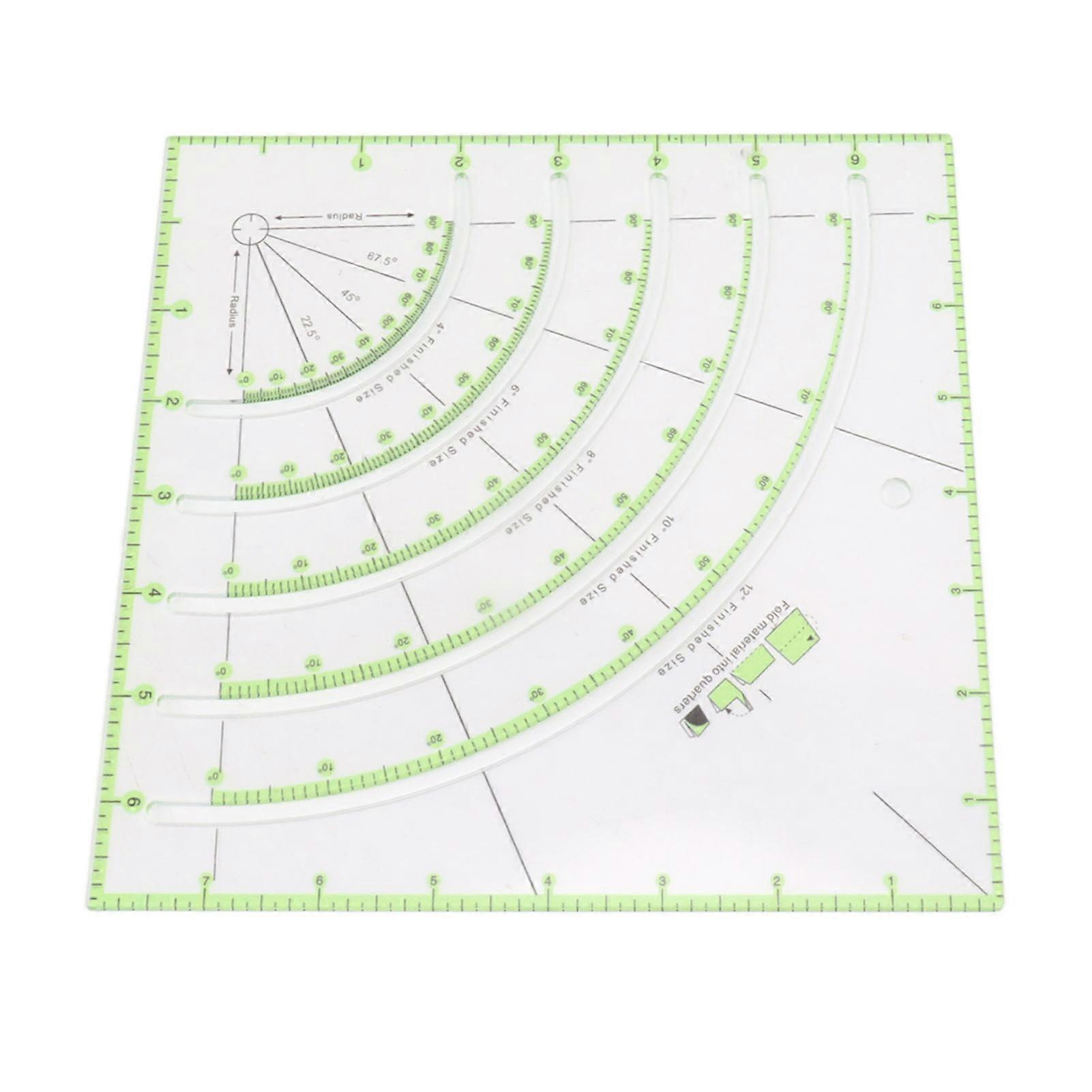 8 Inch Acrylic Quilting Circle Cutter Ruler for Patchwork Sewing Crafts