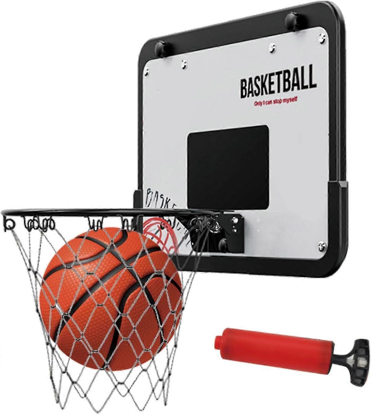 Indoor Wall-Mount Basketball Hoops | Toy Basketball Equipment with Ball for Fireplace, Garage, Activity Room - Balcony, Courtyard