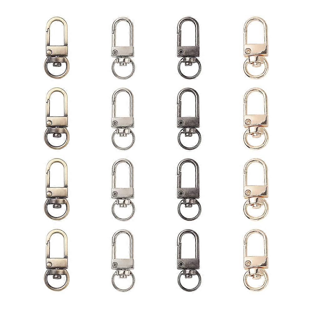 1Box Zinc Alloy Swivel Clasps   Swivel Snap Hook   Mixed Color   34x14x6.5mm   Hole: 10x5mm