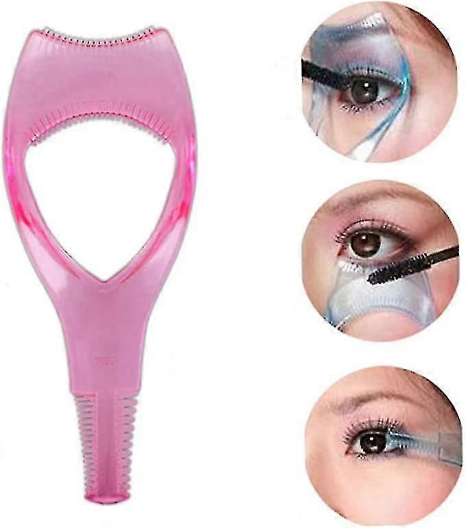2pcs 3 In 1 Eyelashes Tools Mascara,shield Applicator Guard Eyelash Guide For Makeup Clear Plastic Eyelash Card