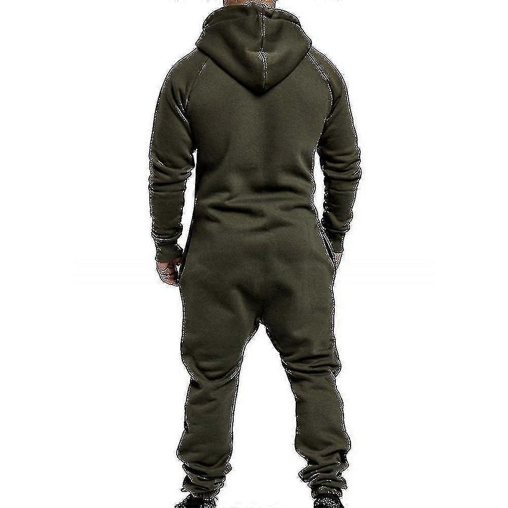 Men's Hooded Jumpsuit Casual Long Sleeve All in One Zip Men's Hooded Jumpsuit Casual Long Sleeve All in One Zip