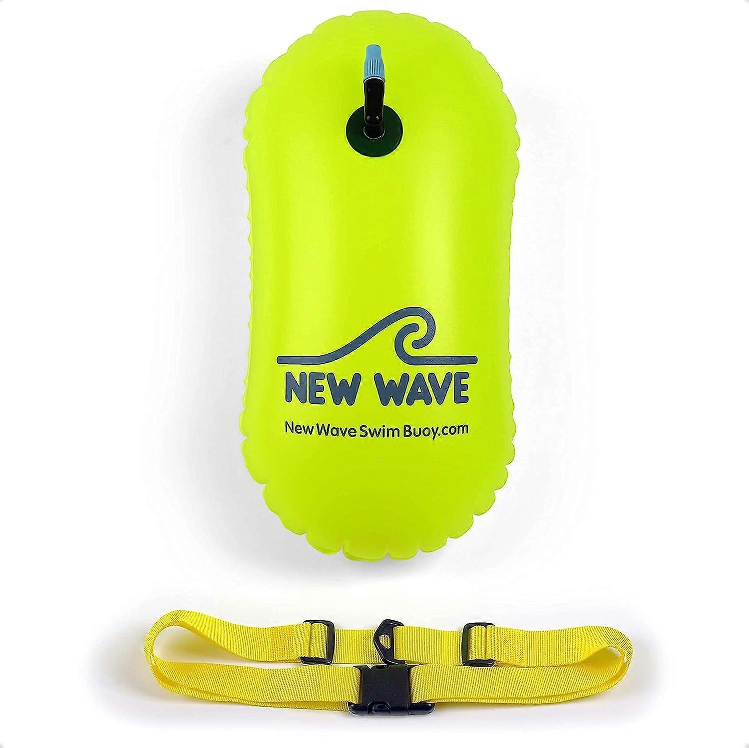 New Wave Swim Foam för simmare och triatleter i öppet vatten - Använd denna säkra simboj för att bogsera flottörer när du simmar utomhus, 15L