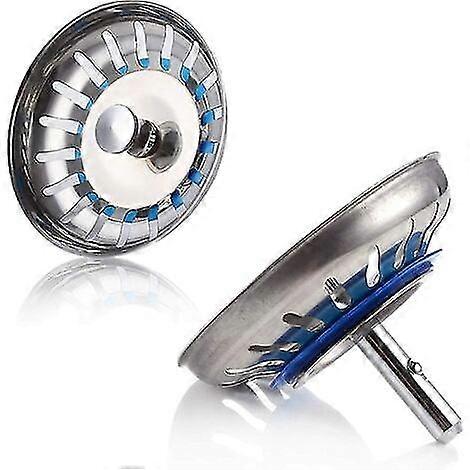 2er-Pack Edelstahl-Spülsiebstopper Küche und Badezimmer Waschbecken Sieb deckt Filterloch Durchmesser 80mm ZUAN ab