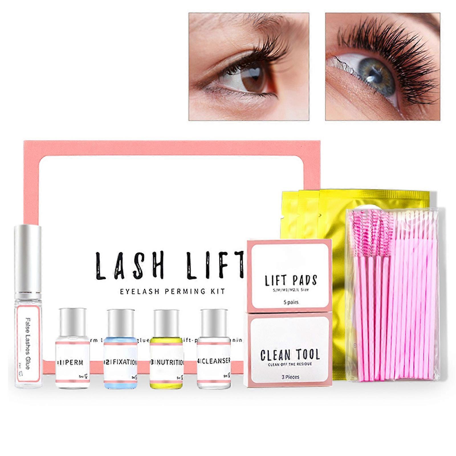 Eyelash Lifting Set, Professional Semi-permanent Curling Eyelash Perm Kit Suitable For Salon & Home Use, Eyelash Curling Makeup Tools