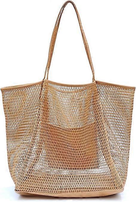 Mesh Beach Tote Womens Shoulder Handbag