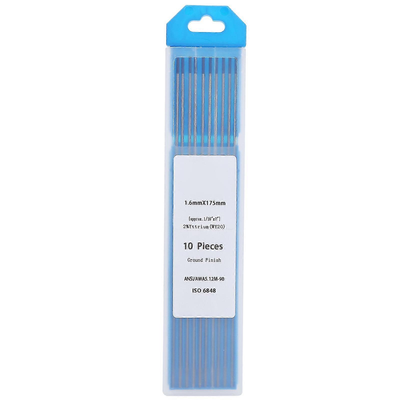 Yttrium Tungsten Electrode 1.6mm Arc Needles for Welding Thin Steel - 10 Pieces