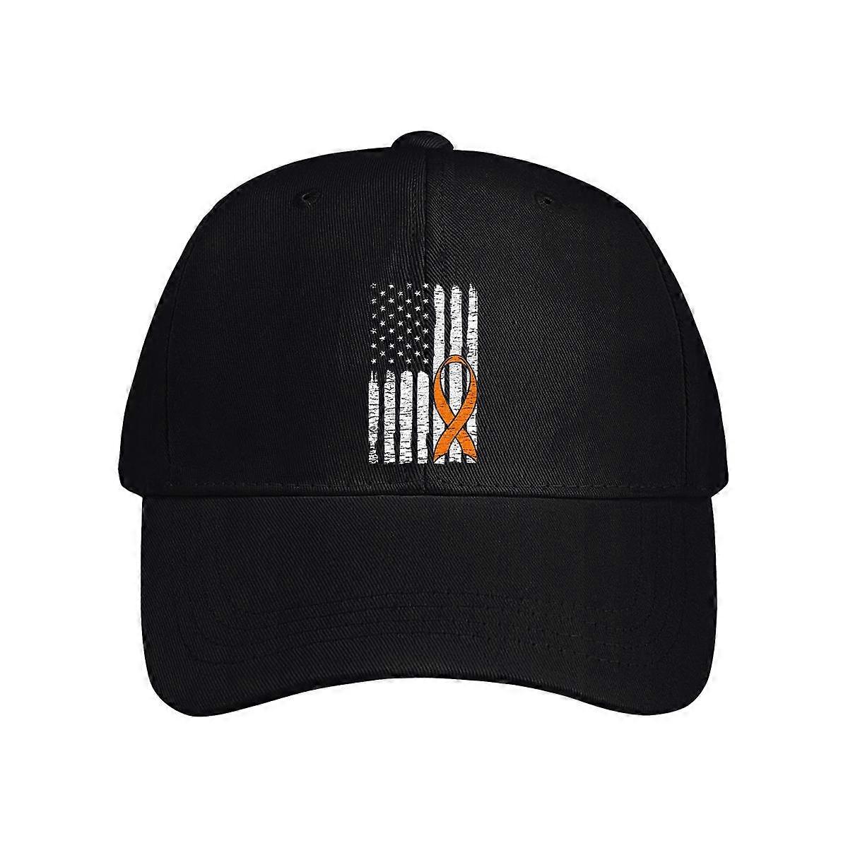 American Flag Orange Ribbon Baseball Cap