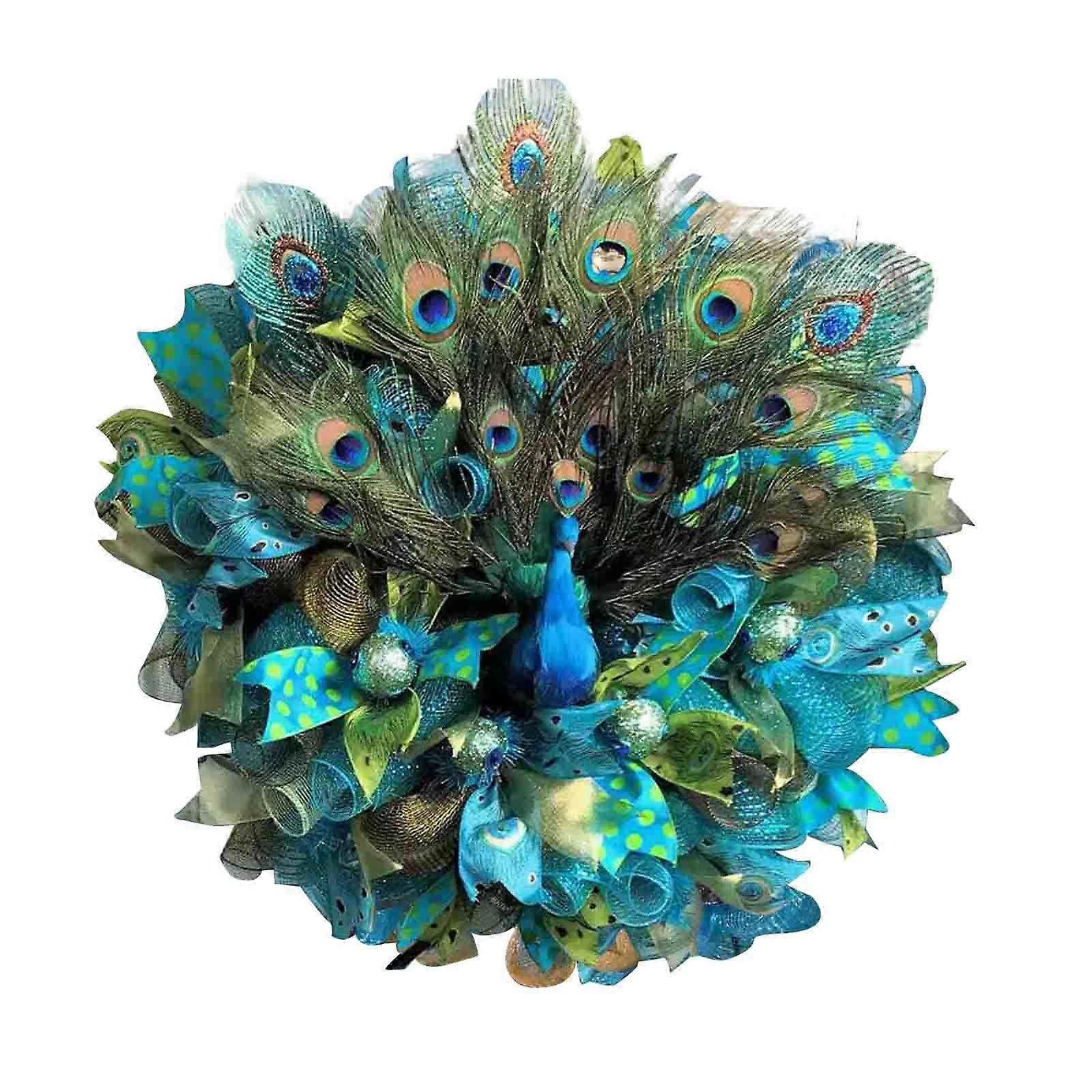 ガーランド 華やかな孔雀の花輪