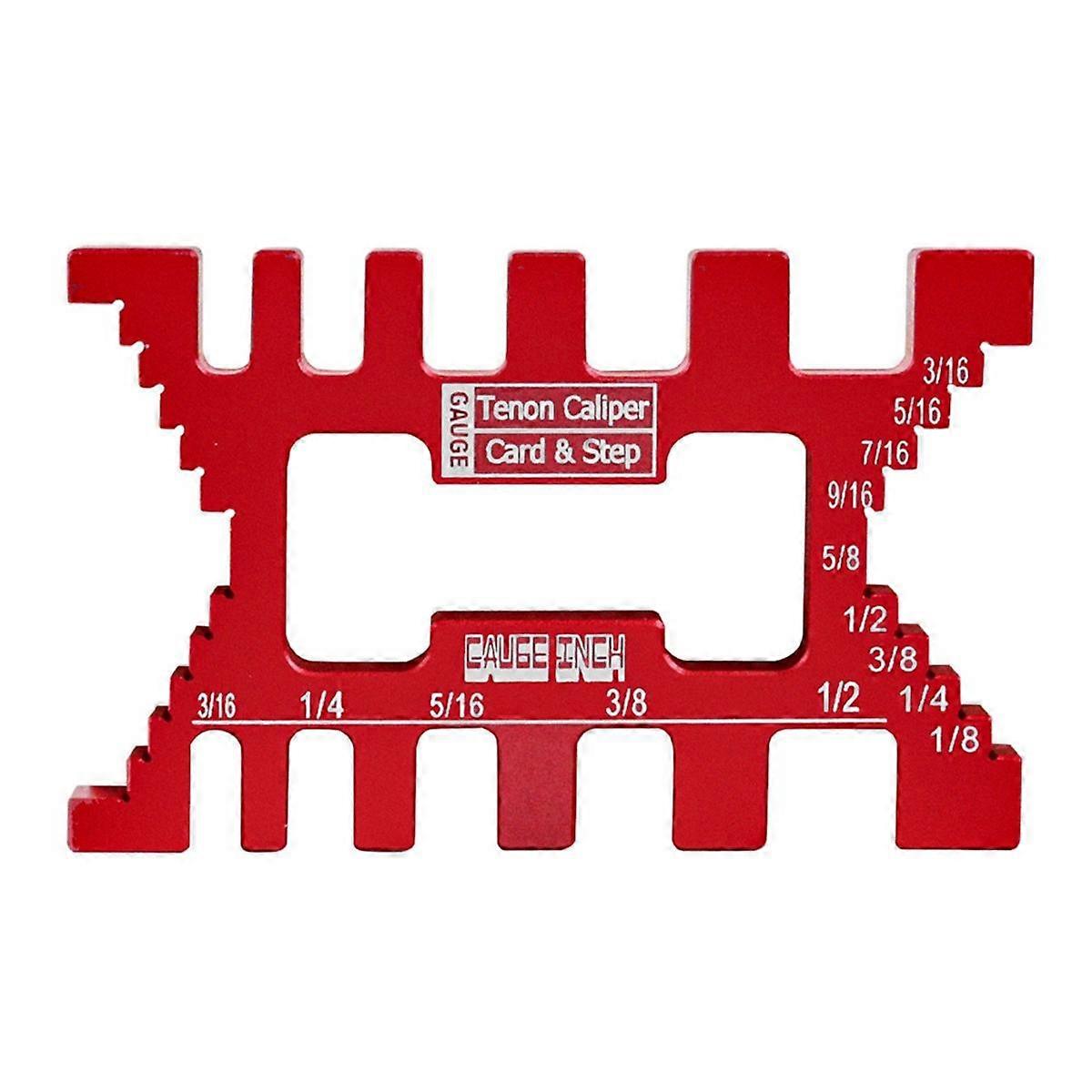 Aluminum Dovetail Jig Precision Tenon Gaps Gauge Woodworking Tenon Caliper Table Saw Depth Gauge Height Measuring Red