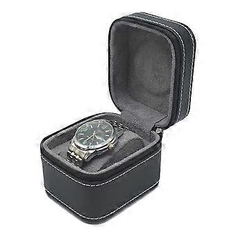 Rolo de Relógio com Zíper para Case Laranja/Preto Couro PU Macio À Prova de Slides para Wristwa