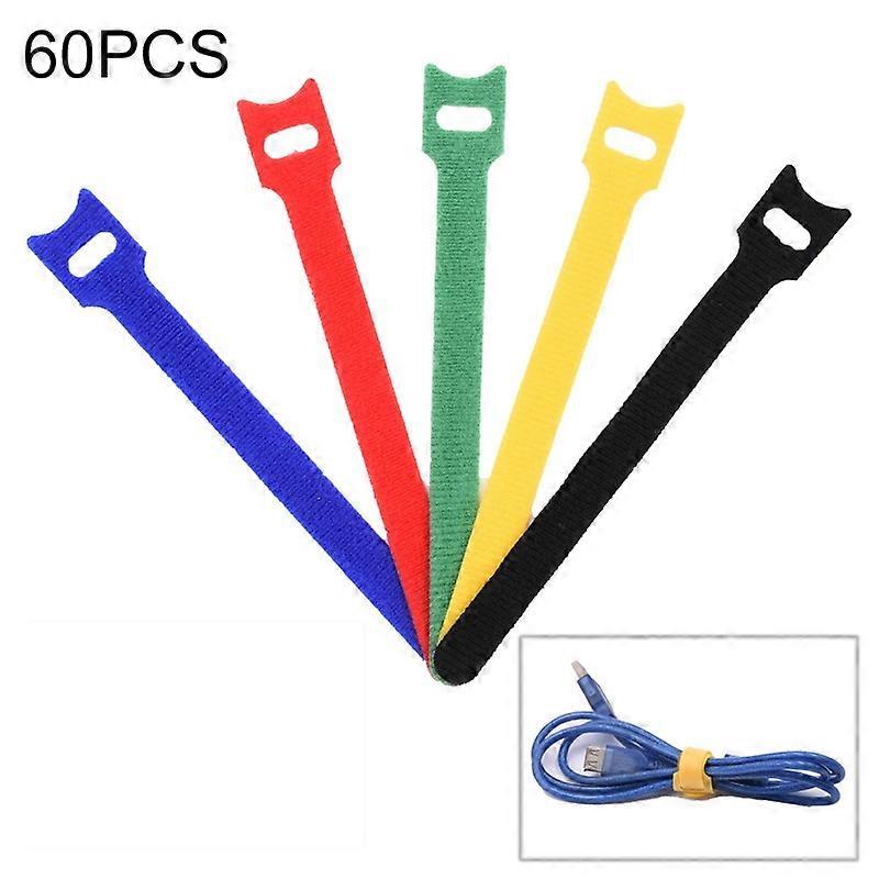 60 PCS T-shaped Cable Organizer Belt, Length: 30cm