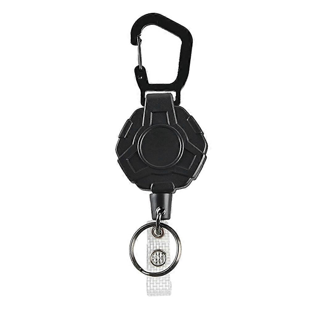 Retractable Keychain Keys Holder Easy-to-pull Buckle Rope Elastic Keychain