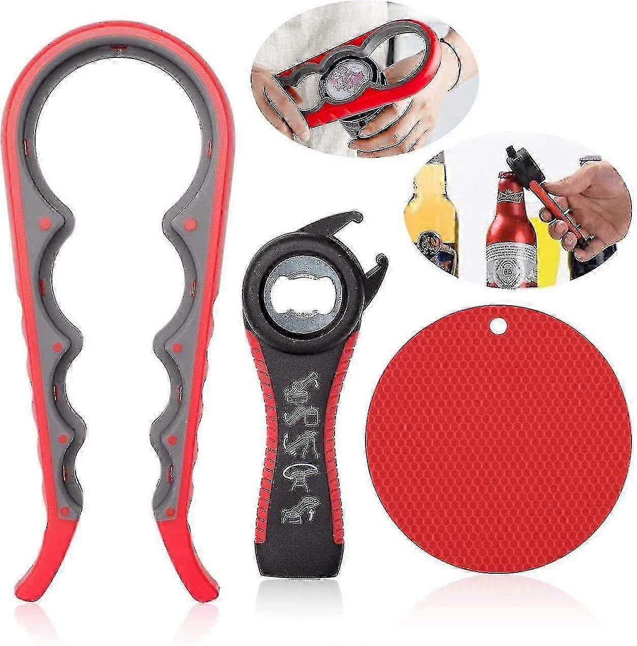 Jar Bottle Opener Non Slip Jar Gripper Pad Caoutchouc Jar Can Lid Opener