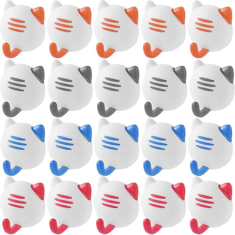 20PCS Wall Hanging Hooks Kitchen Storage Hooks Cat Design Hooks Towel Hanging Hooks