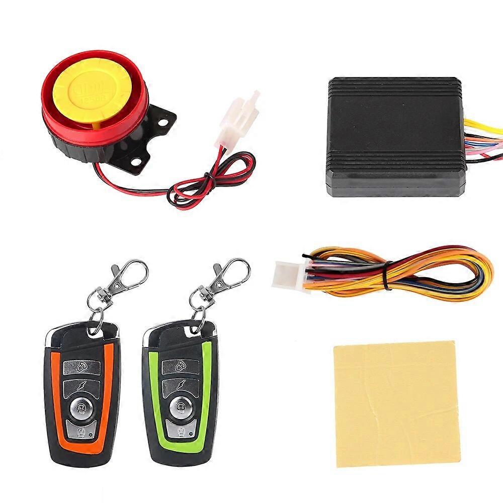 Security Alarm System With  Engine Start Two-way remote control key Motorcycle Anti-theft Alarm Anti-theft Universal 12V
