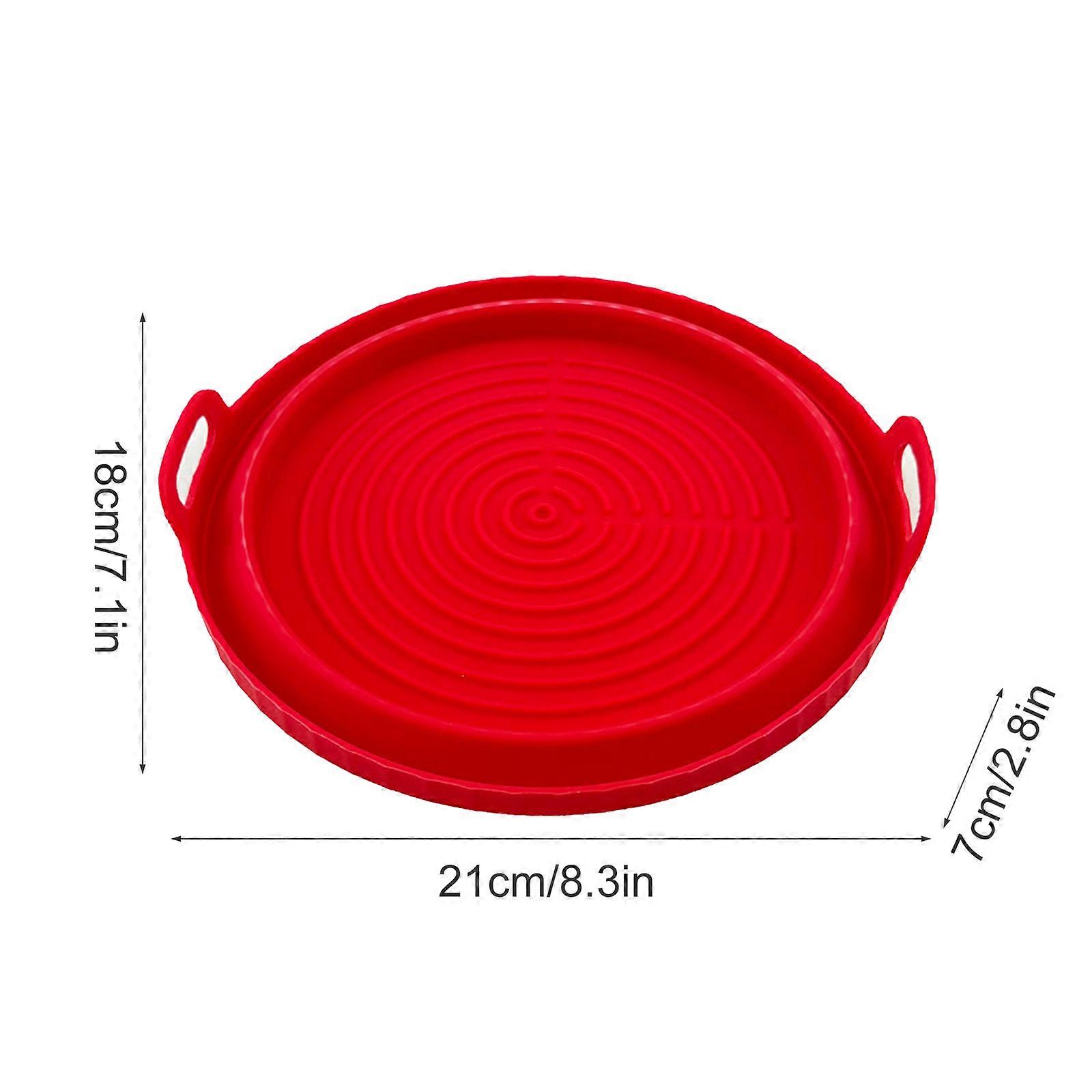 New Air Fryer Plate Baking Microwave Pads Baking Mat Folding Reusable Non-Stick Silicone Round BBQ Pot