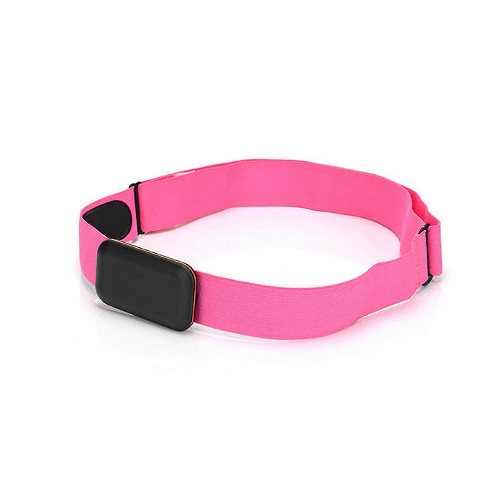Durable and Comfortable Heart Rate Monitor Chest Strap - Perfect for Running, Walking, and Athletics, Compatible with Bluetooth Transmitters (Pink)