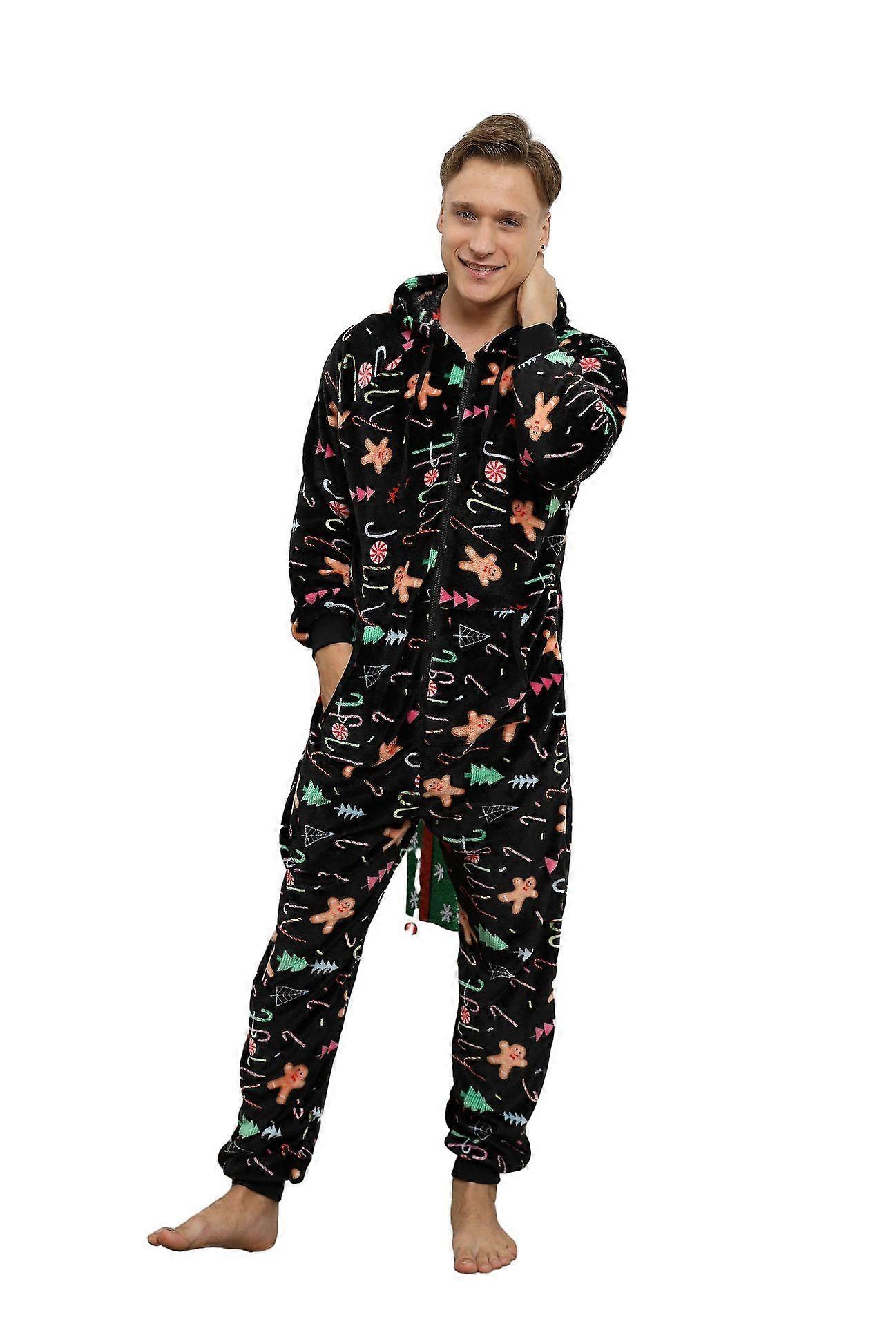 Men's Christmas Onesie Flannel Pajamas