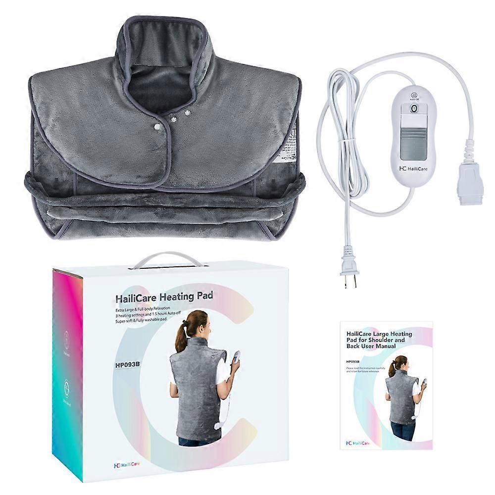 Large Neck, Back and Shoulder Heating Pad, 24" x 39" Heated Mattress with 3 Heat Settings, 1.5 Hour Auto Shutoff