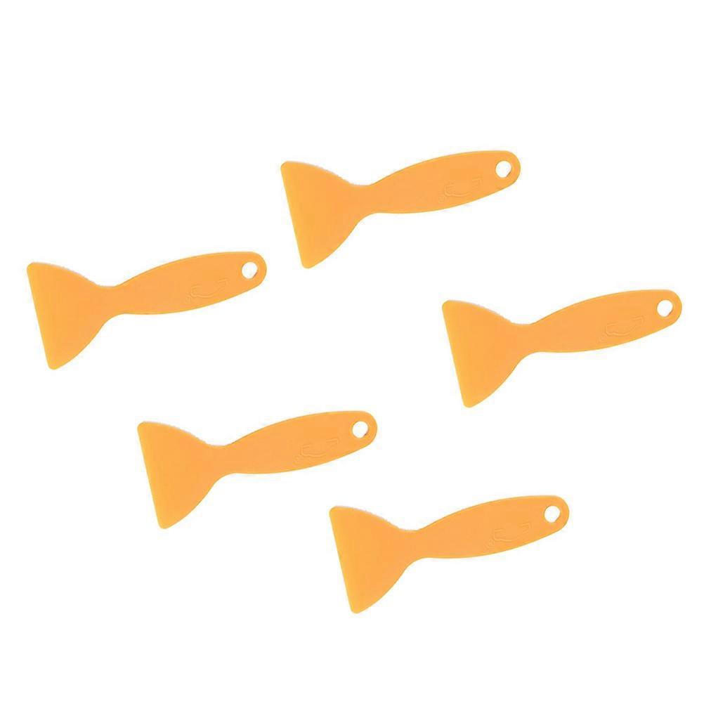 5pcs DIY Glue Scraper Mini Premium Practical Scraper Home DIY Handwork Tools (Yellow)